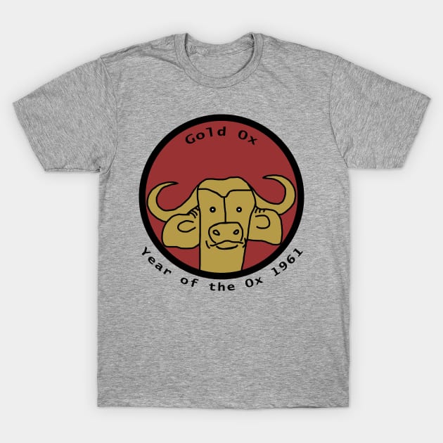 Year of the Gold Ox 1961 T-Shirt by ellenhenryart